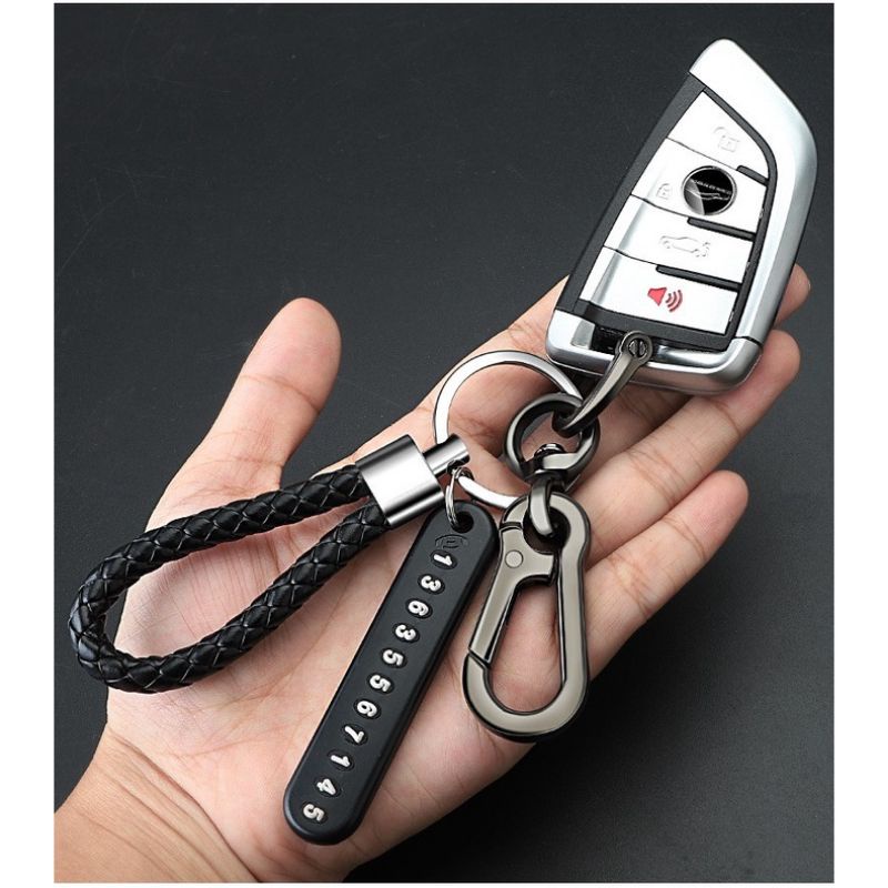 Set Gantungan Kunci Mobil Motor Tag No HP Buckle Tali Car KeyChain mainan kunci gantungan kunci