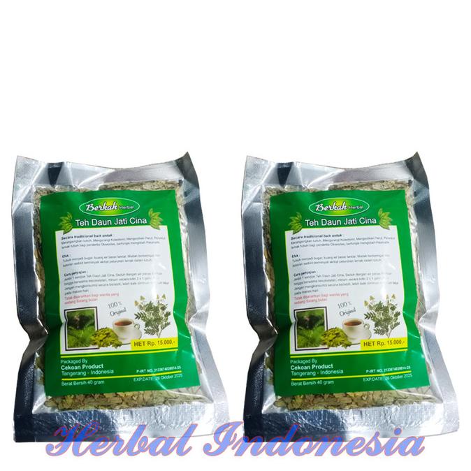 

[BISA COD] Teh Daun Jati Cina Berkah Herbal 40 gr | Teh Pelangsing