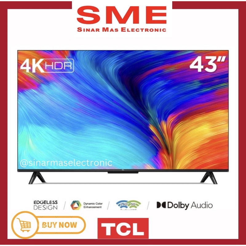 LED TCL 43” GOOGLE TV 4K UHD