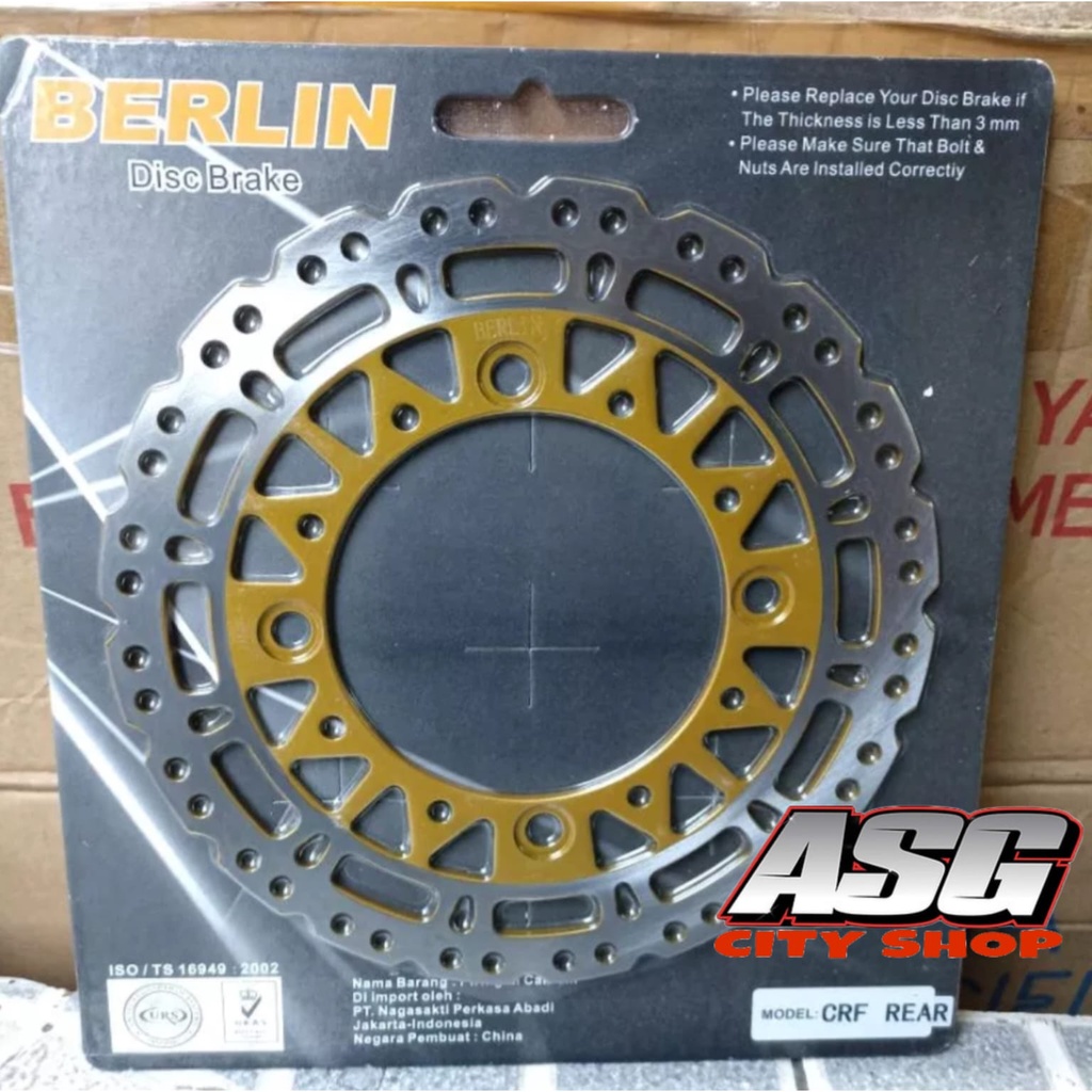 PIRINGAN CAKRAM BELAKANG MOTOR CRF 150 PNP KE CBR 150/TIGER NEW/MEGA PRO NEW/ADV/PCX 150
