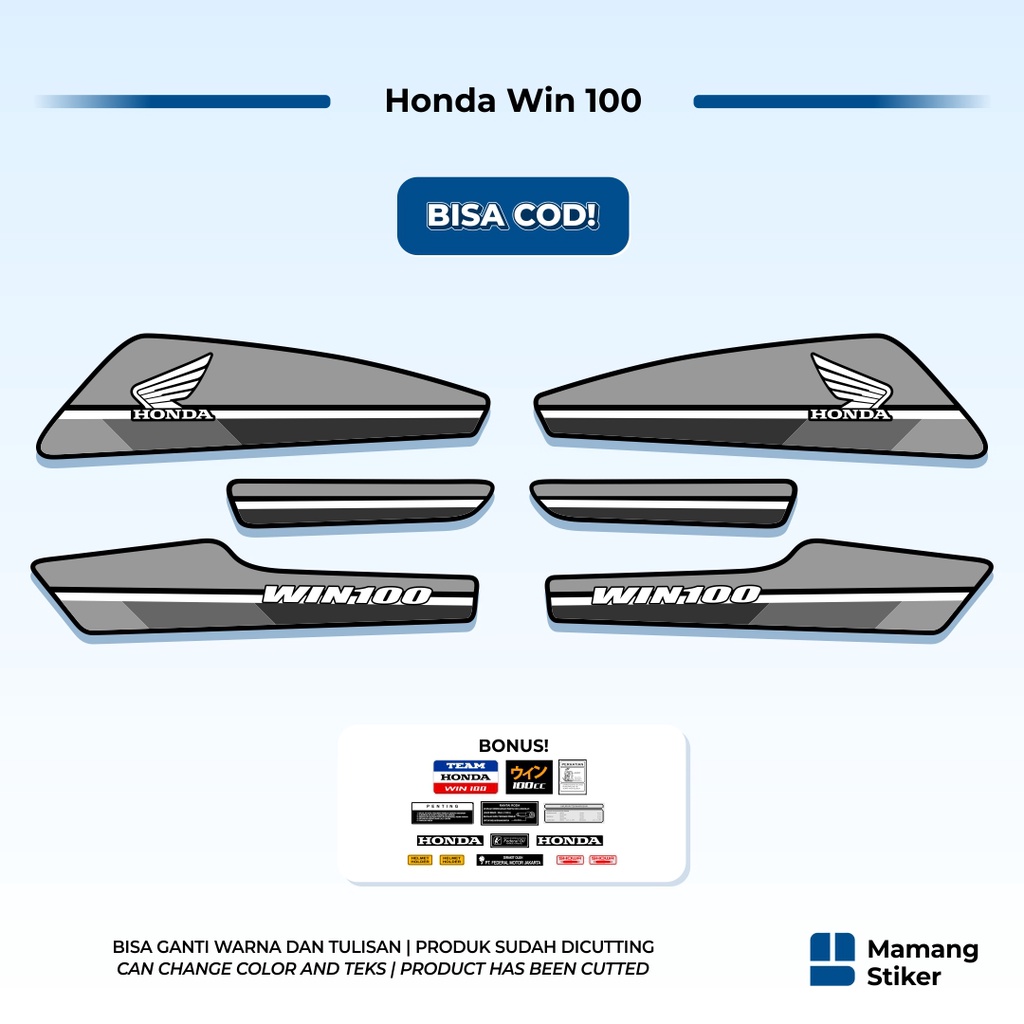 Striping Honda Win 100 Original (22) Variasi Traill Treill Trill Japan Jepang Custom Racing 1984 200