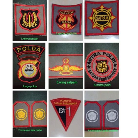 ㆀ atribut/bet bordir pdl satpam terbaru ォ