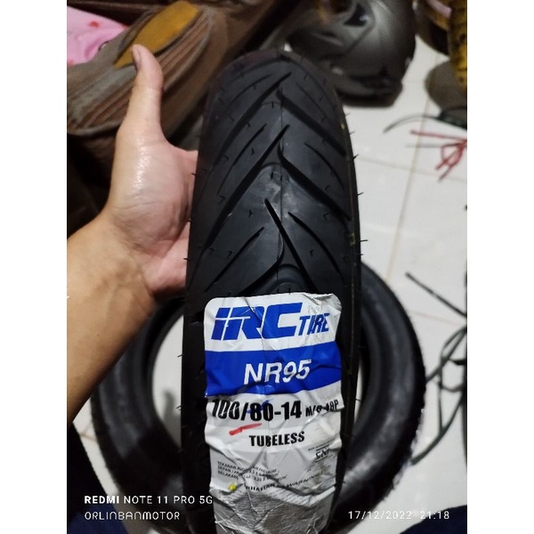 Ban IRC NR95 100/80-14 Tubles - Ban Depan Honda PCX150cc/Ban Belakang Honda Vario 2020