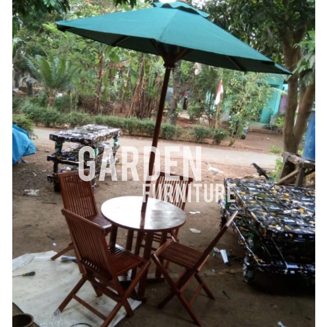 Payung Taman Minimalis 2M Meja 80Cm Baru