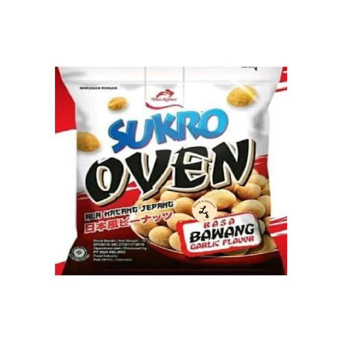 

Sukro Oven Kacang Rasa Bawang 1 Renceng Isi 10 pcs @12gr