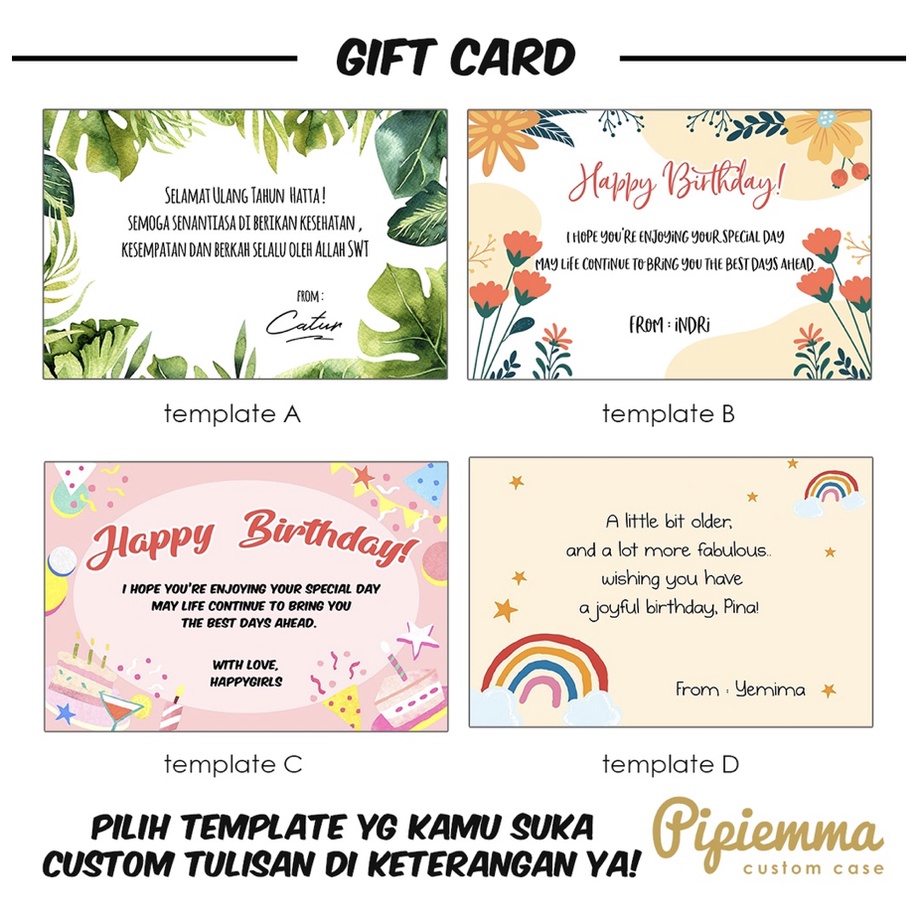 Tambahan BUNGKUS Kardus + Pita untuk kado hanya untuk tambahan kemasan Kartu Ucapan Packaging Gift