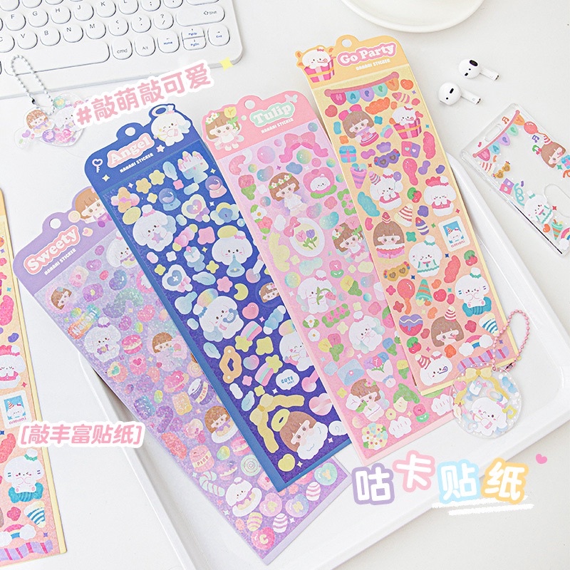 

Little Nanani Glitter Diary Deco Stickers Aesthetic for Journaling / Scrapbook / Deco Case Handphone READY - LNS
