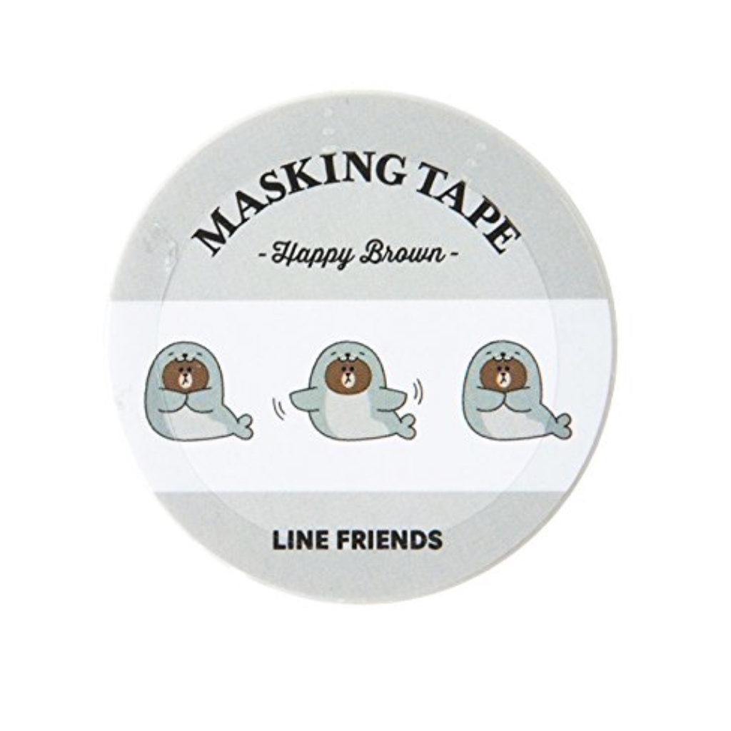 

Line Friends Happy Brown Masking Tape