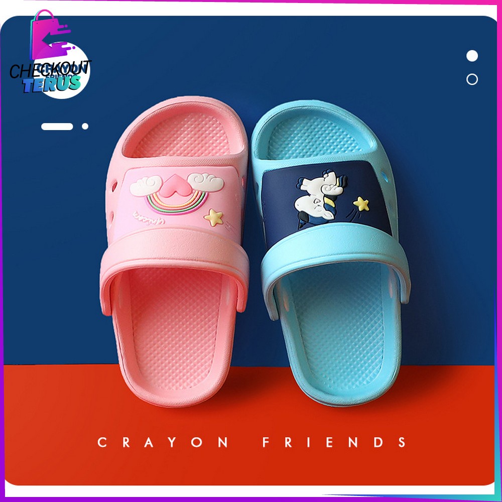 CT S10 Sandal Selop Karakter Model Tali Belakang Anak Impor Sendal Slop Karet Anak Sandal Slop Eva