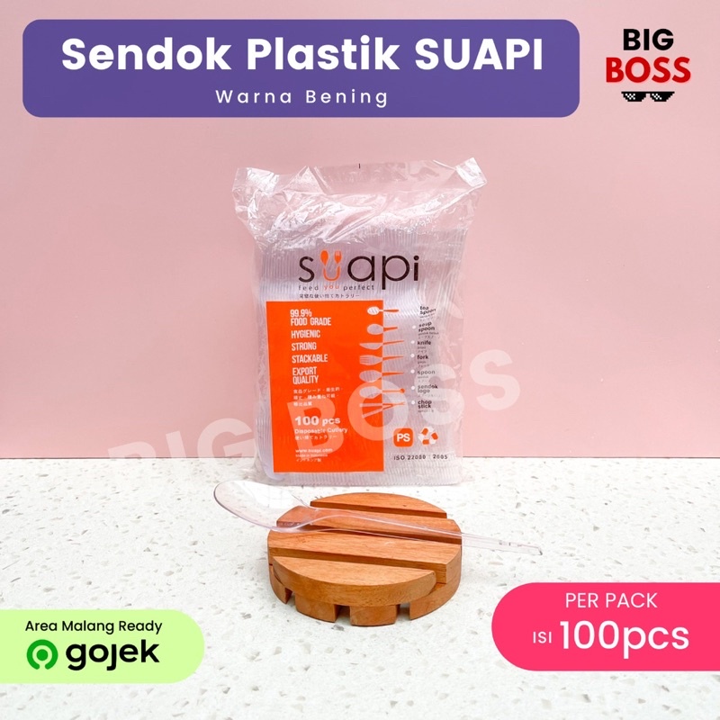 Sendok Makan Plastik SUAPI Higienis Food Grade PREMIUM MURAH