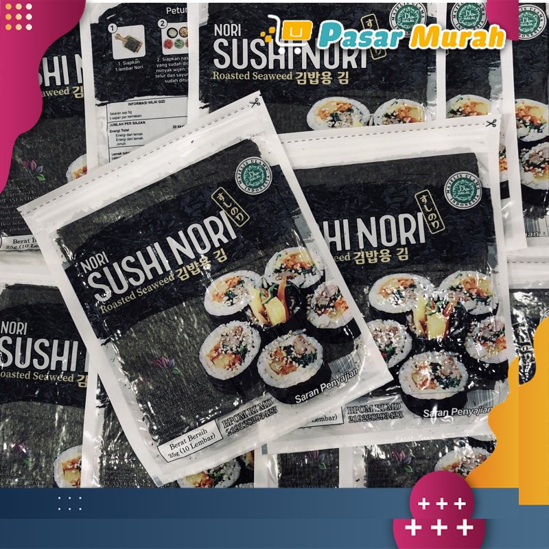 

Nori Sushi Nori 25gr (10lbr) | PASAR MURAH MEDAN