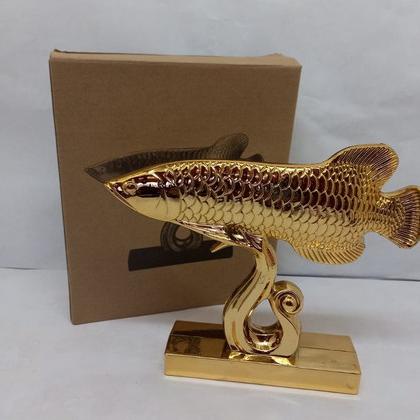 Miniatur Patung Pajangan Hiasan Meja Ikan Arwana