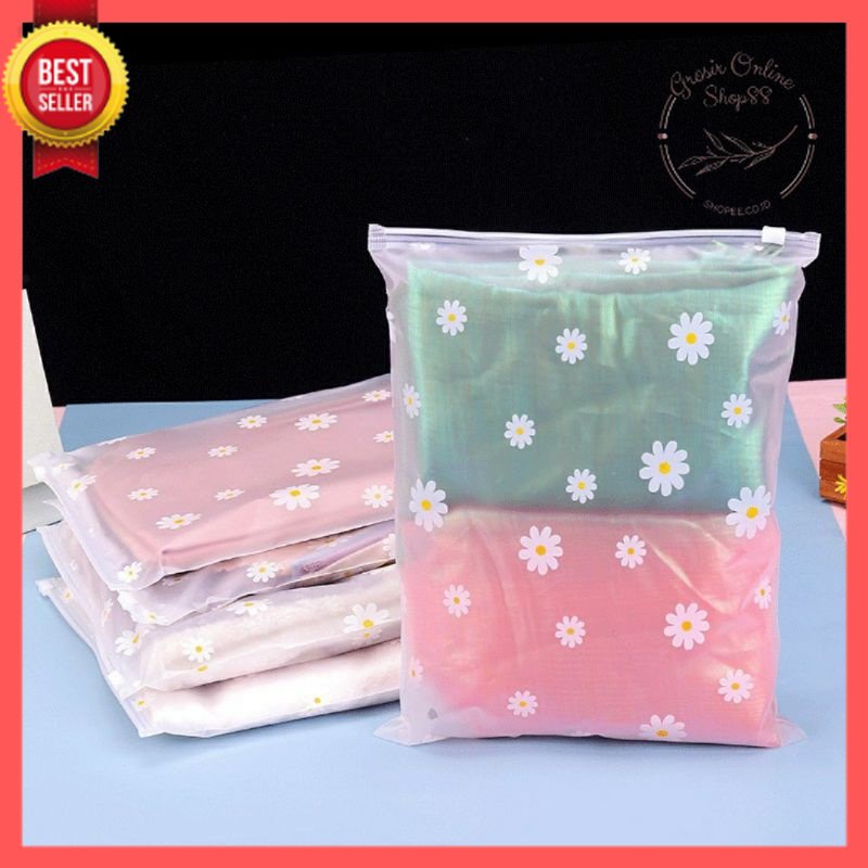 GOS -I107- Zipper Ukuran 26x35cm - Travel Pouch Ziplock Motif - Plastik Packaging Serbaguna Zipper uk.26x35