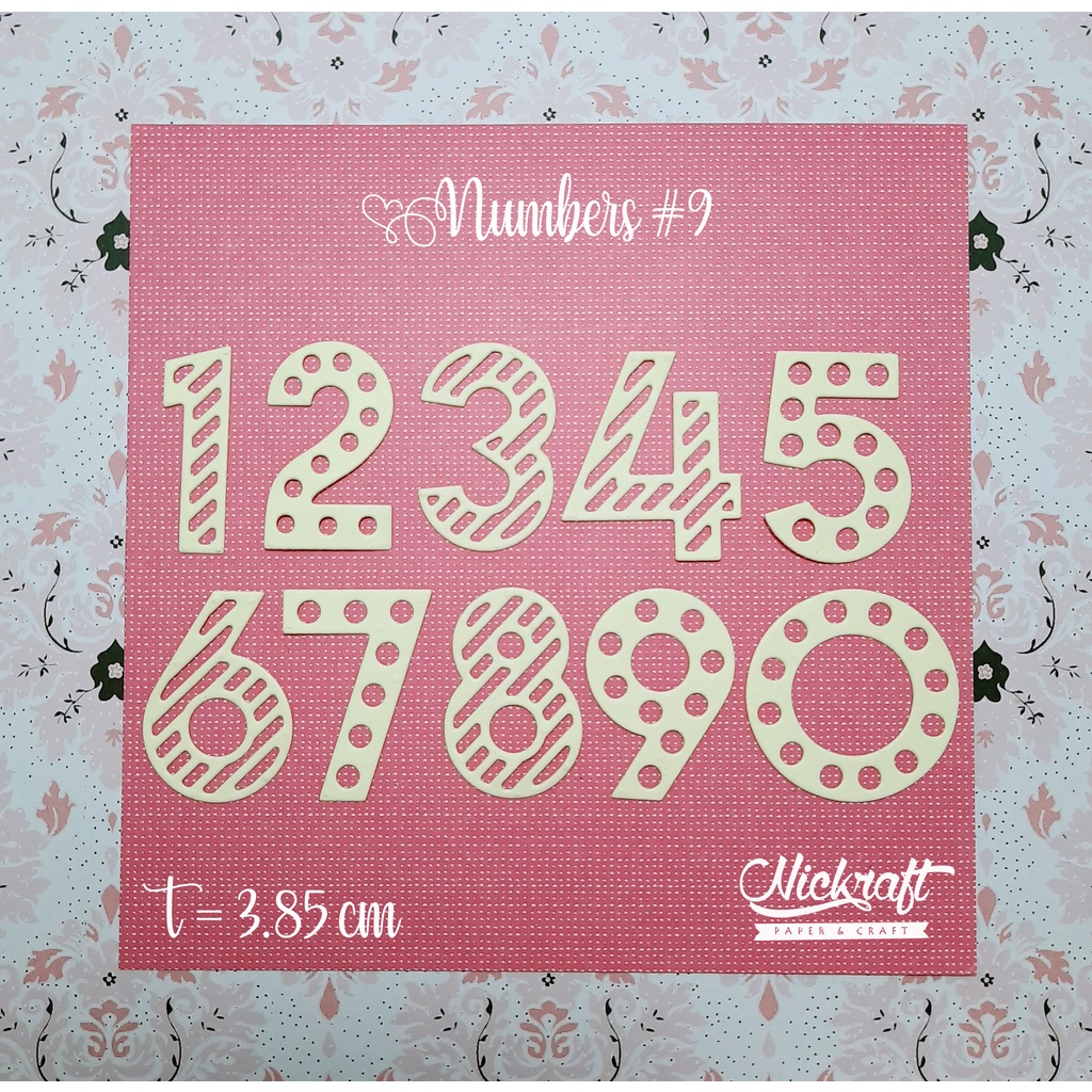 

NUMBER #9 - Hiasan Scrapbook Nama Alfabet Tulisan Angka Huruf Kertas
