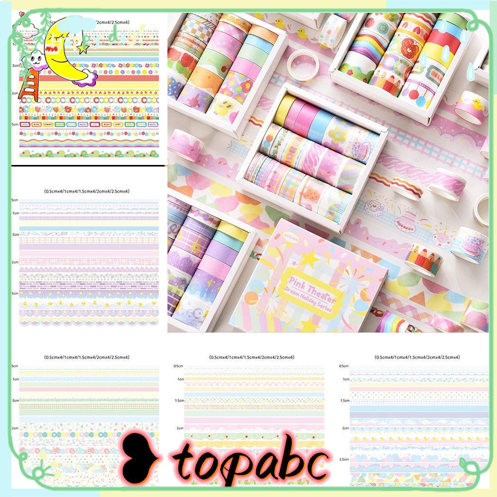 Top 20roll/Set Washi Tape Siswa Tangan Akun Vintage Dekorasi DIY Stiker