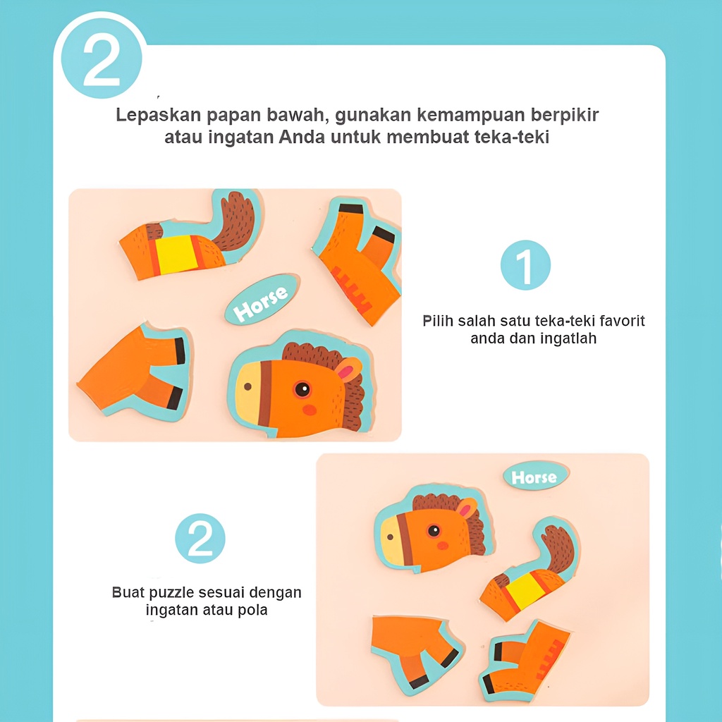 Puzzle Mainan Kayu Edukasi Anak Laki Laki Perempuan | Wooden Cognitive Puzzle Jigsaw | Hadiah Ulang Tahun Anak Cowok