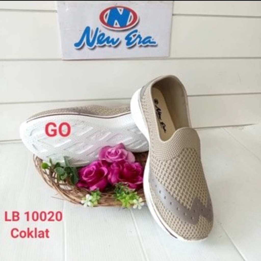 gof NEW ERA LB 10020 Sepatu Slip On Wanita Karet Terbaru Original Murah