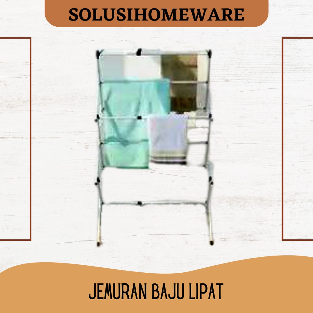 jemuran lipat / jemuran baju lipat / rak handuk lipat
