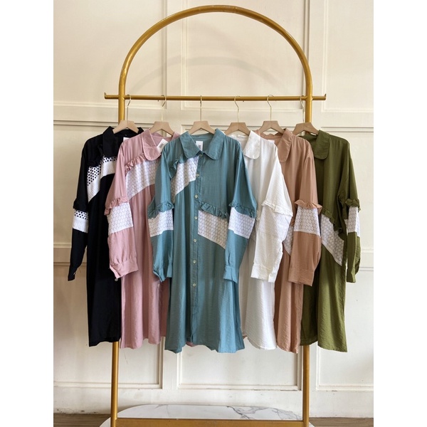 B1026 Tunik Mix Brokat