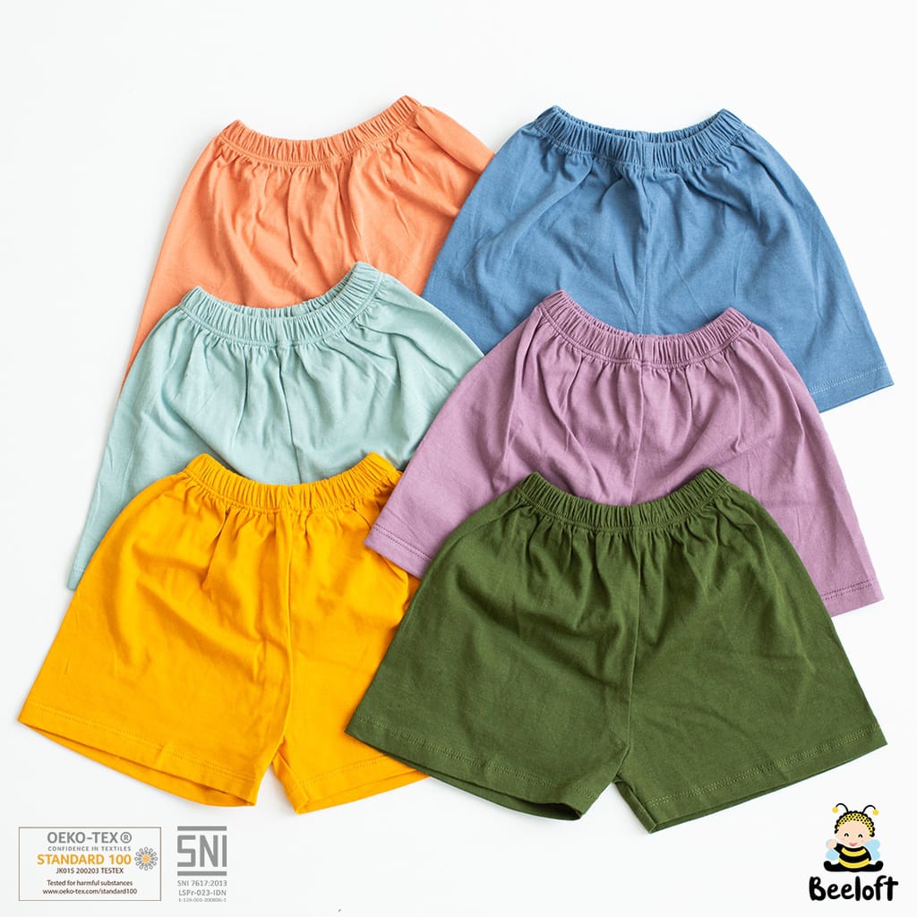 Short Pants Celana Pendek Anak Unisex Beeloft 6 Bulan - 6 Tahun