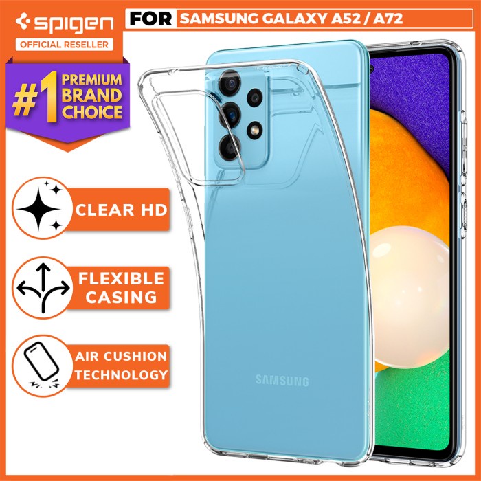 Original Case Samsung Galaxy A52 / A72 Spigen Crystal Flex Clear Shock Casing - A72