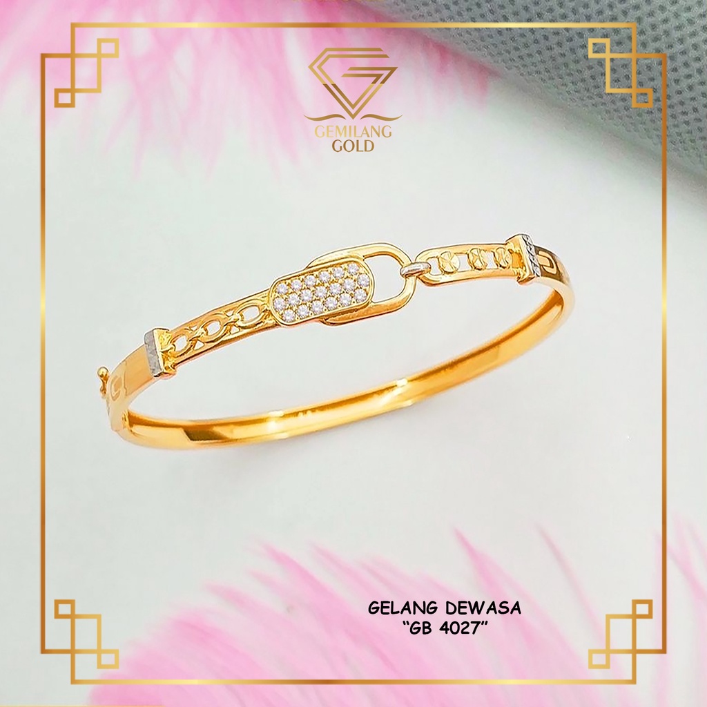 GELANG EMAS ASLI KADAR 300 (6K) & 375 (8K) MODEL RANTAI NOERA OVAL SIMPLE MOTIF BELT SABUK KOMBINASI