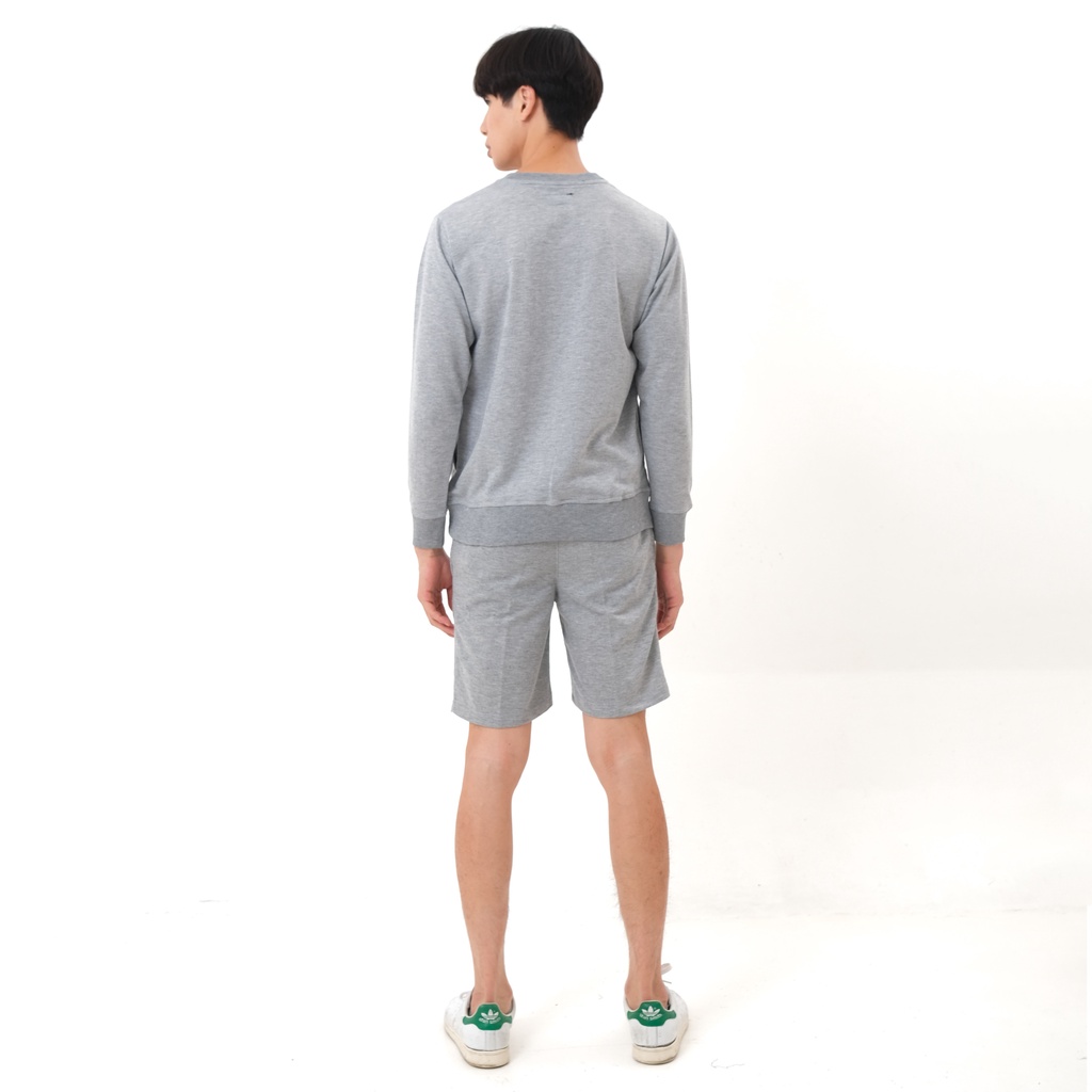 SANVANINA Set Sweater Short Pants Light Grey | One set Sweater | Setelan Sweater Abu Muda CC-01B