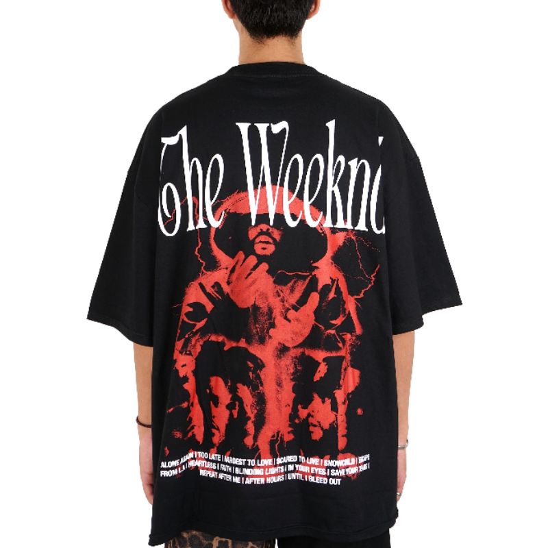 TSHIRT VINTAGE KAOS OVERSIZED THE WEEKND BLACK PREMIUM UNISEX