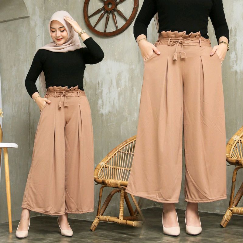 CELANA KULOT SPANDEX REMPEL//CELANA KULOT WANITA//CELANA KULOT VIRAL//CELANA KULOT REMPEL PINGGANG