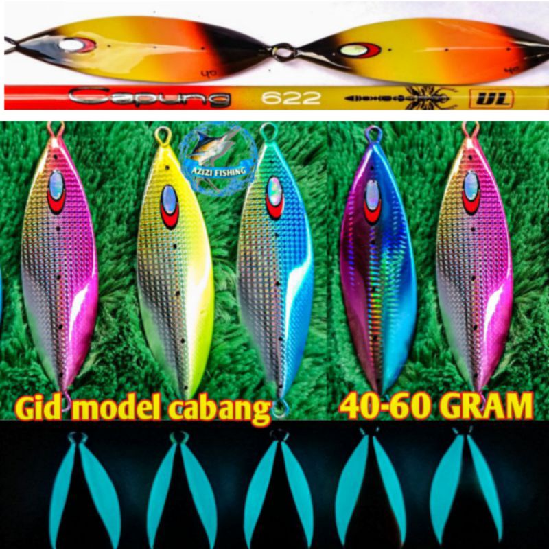 UMPAN PANCING METAL JIG 40g/60GRAM GID/Micro jig Kiler Casper .umpan kiler siang dan malam