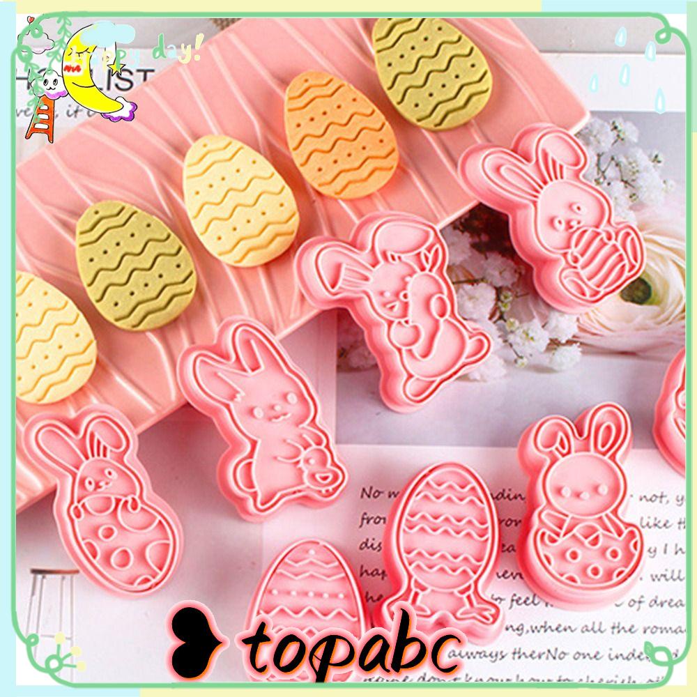 Top 8pcs/set 3D Easter Rabbit Food Fondant Plastik Plunger Cookie Cutter