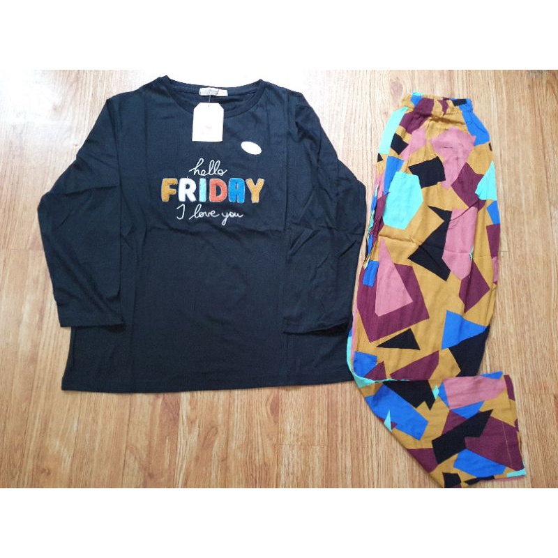 Baju tidur setelan Forever sweet Ekslusif PP pencil rayon 2in1 one set forever