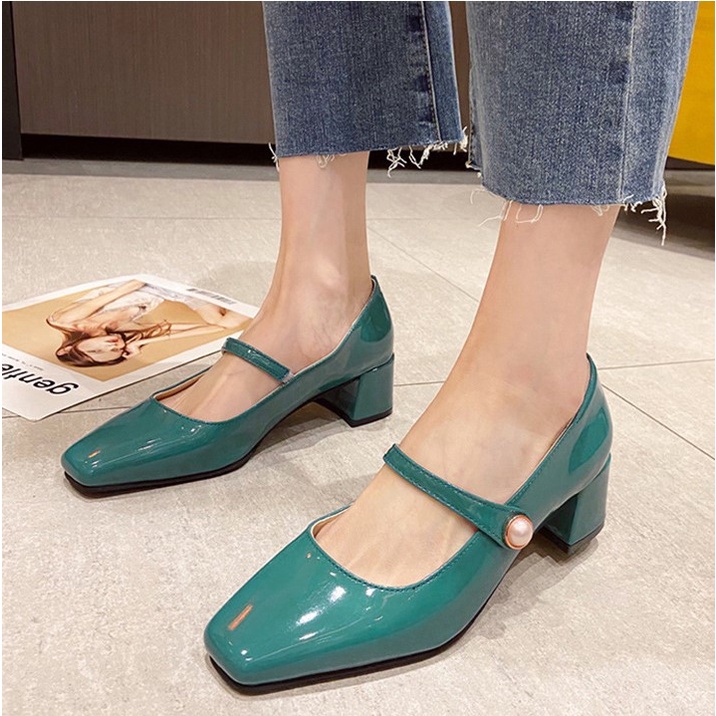 FD Mules Heels 5cm Sepatu Pantofel Wanita Heels Kasual Korean Style Terbaru KI-032