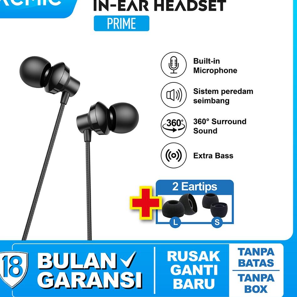 Kejar Untung ACMIC PRIME In-Ear Headset Earphone Earbuds Headphone Stereo with Mic
