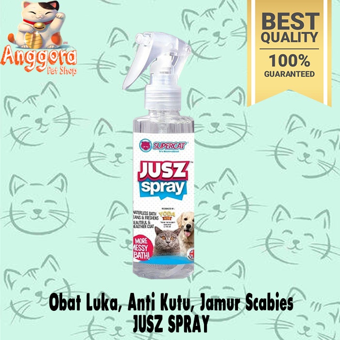 Obat Luka, Anti Kutu, Jamur Scabies, Anjing , Kucing Jusz Spray 150ml