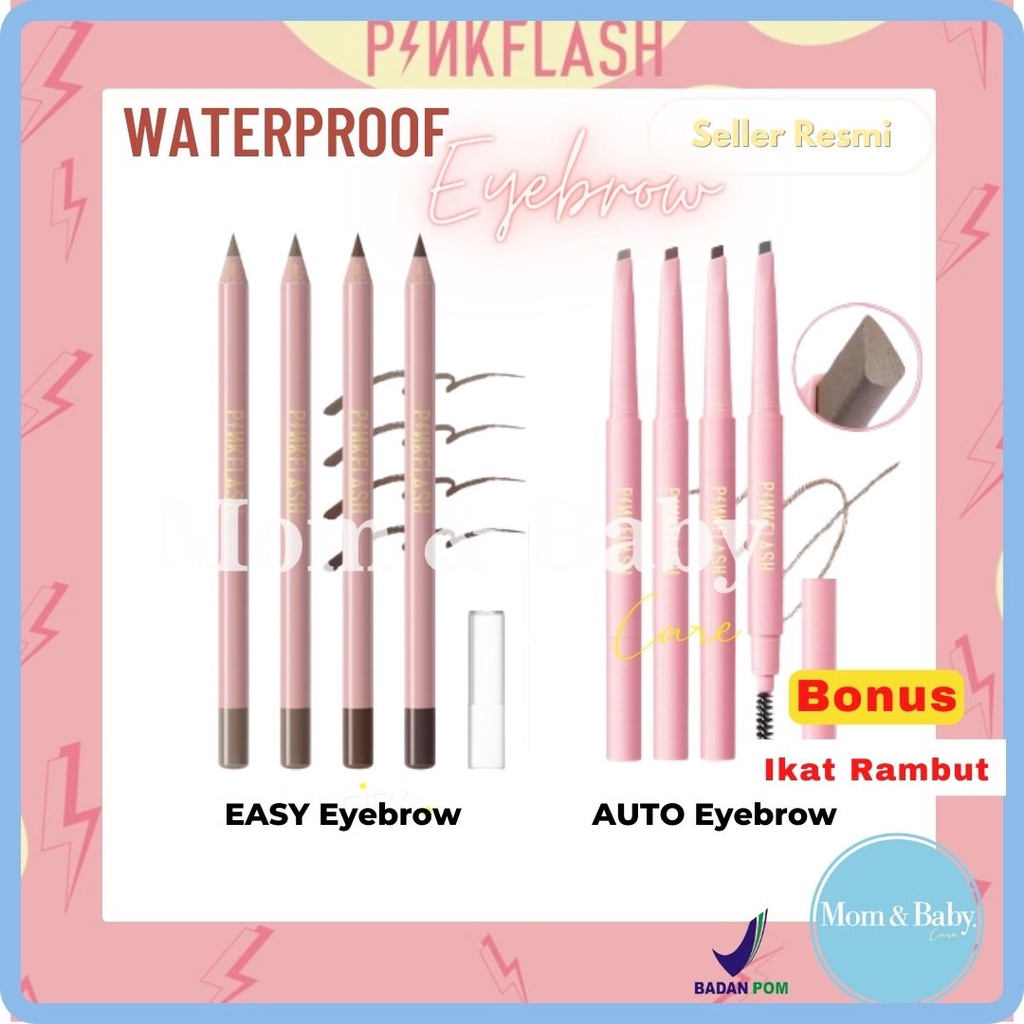 Pinkflash Waterproof Easy / Auto Eyebrow Pencil - Pensil Alis Original BPOM PF-E02 / PF-E09 / Pink Flash