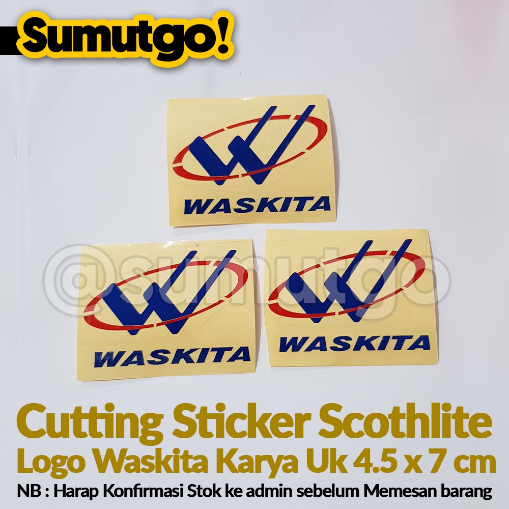 Cutting Sticker Logo Waskita Karya Helm Proyek Safety Stiker Scothlite