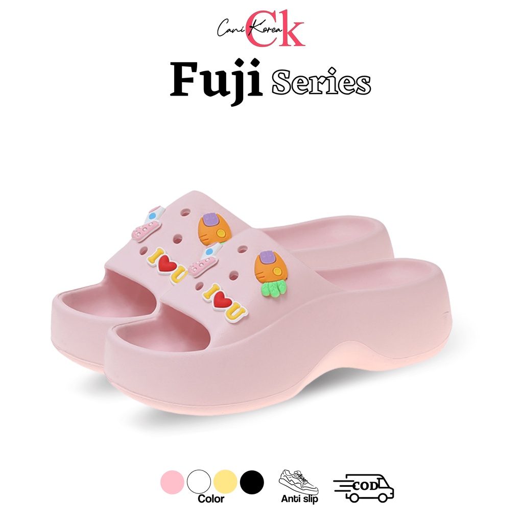 CaniKorea Fuji Eva Sandal Wanita Wedges Fashion Korea Import Bahan Spons Ringan 9172