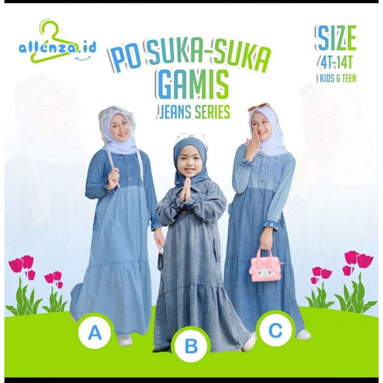 PO‼️series gamis Jeans Allenza By #Allenza