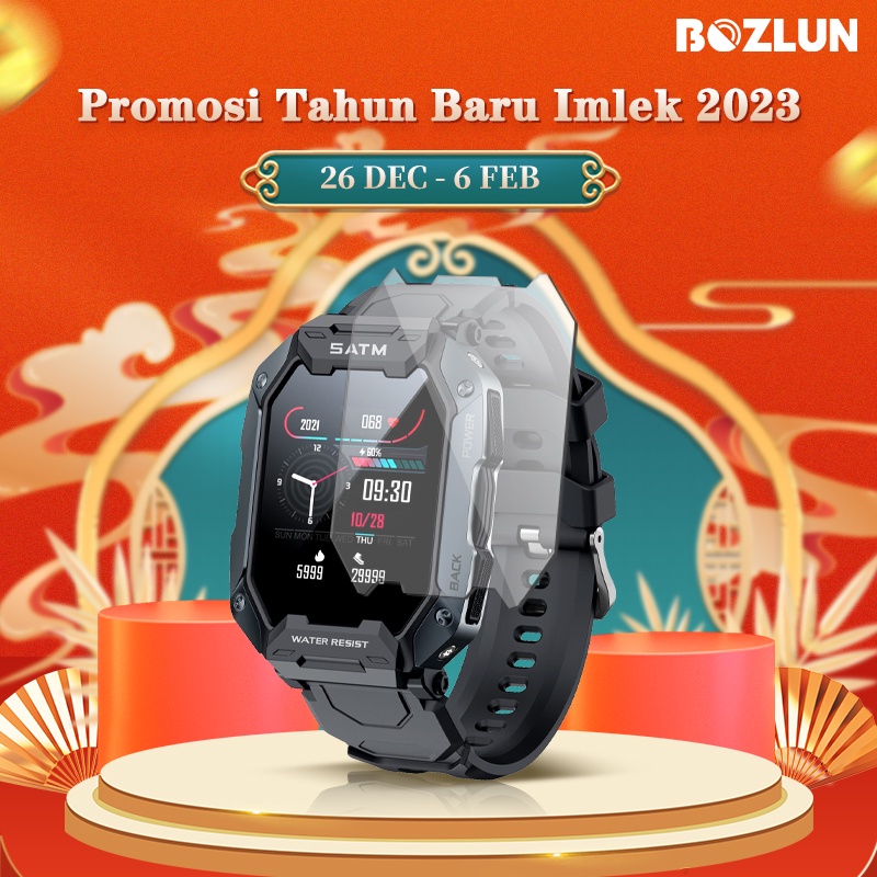 New LOKAL 2022 NEW Jam Tangan 5ATM Jam Pintar Pria Waterproof Sport Blood Smart Watch Men Fitness