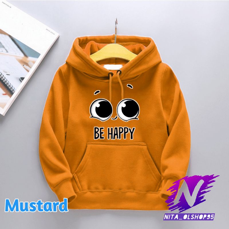 hoodie anak lucu emoji be happy