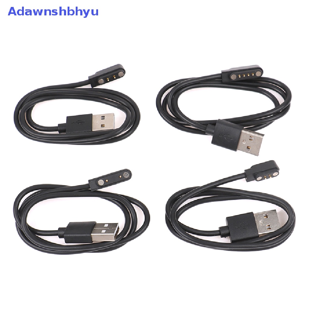 Adhyu Kabel Charger Smart Watch Universal Kabel Cas Magnet 2pin 4pin Charger USB Untuk Smart Watch 7.62mm 2.54mm 4mm Kabel Cas ID