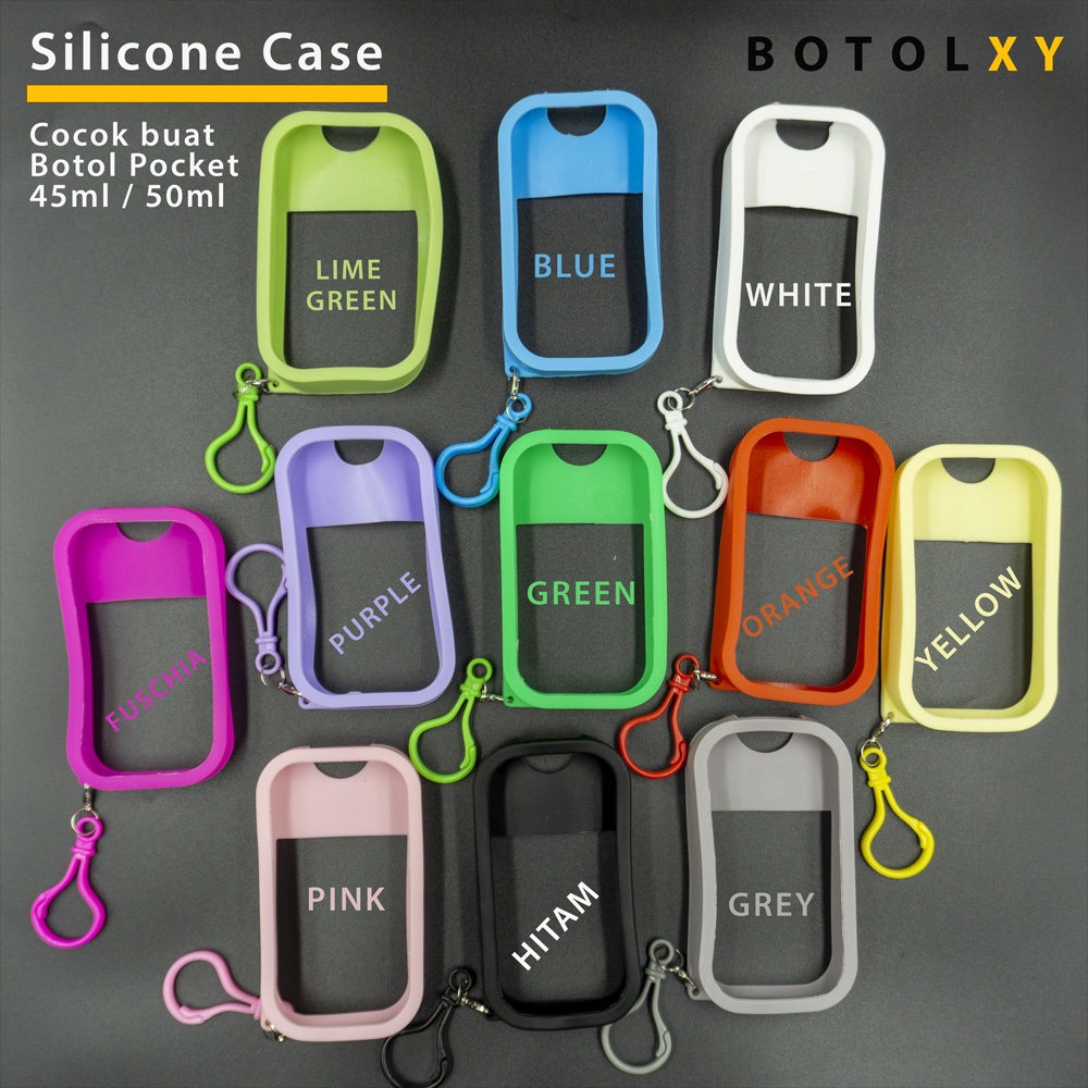 Silicone Case Pocket Hand Sanitizer Spray Silikon Karet + Gantungan