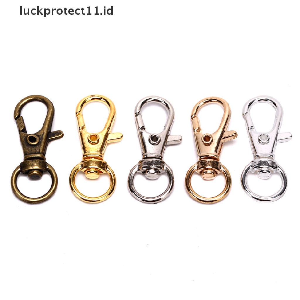 /Fashion Hot// Fashion// 10pc Klip Putar Snap Lobster Clasp Hook Gantungan Kunci Kait Temuan Perhiasan DIY.