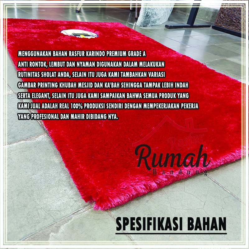 Sajadah Super ANTI RONTOK &amp; TEBAL Ukuran 115cm x 65cm Tebal Busa Royal Bulu Premium Sejadah Murah Tebal Empuk