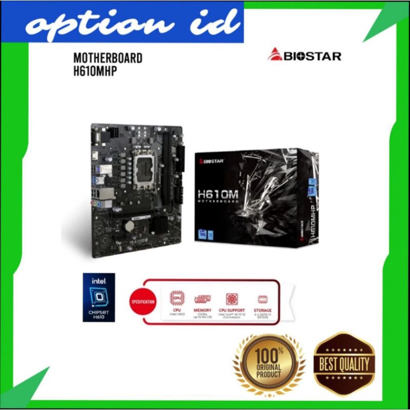 Jual Motherboard Biostar H Mhp H Intel Lga Ddr Matx H M Shopee Indonesia