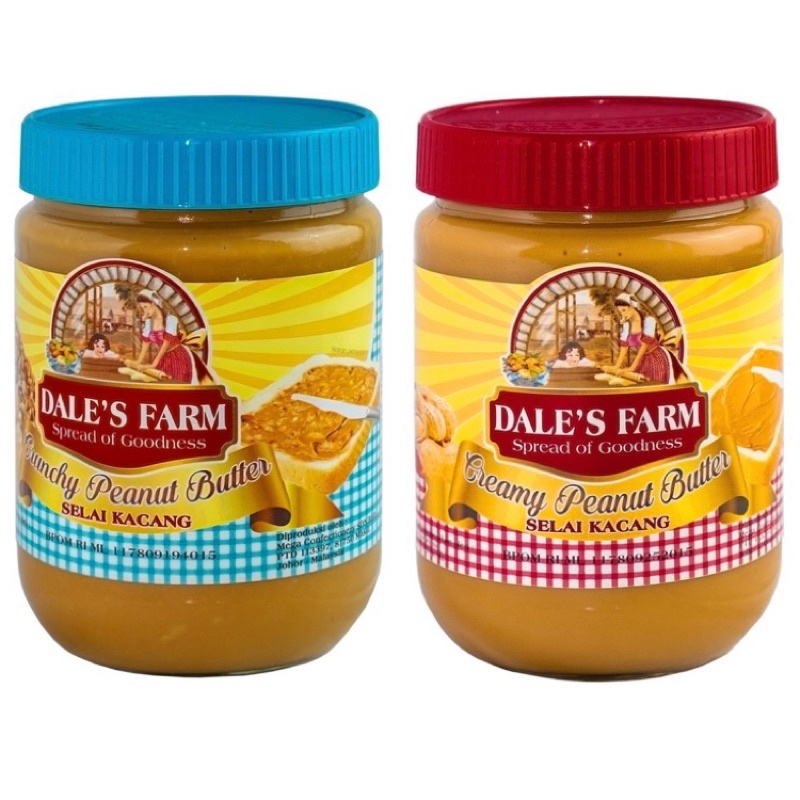 

Dale’s Farm Peanut Butter 500gr – Selai Kacang / Dale’s / Farm / Crunchy / Creamy / Peanut / Butter / 500gr / Selai / Kacang / Spread