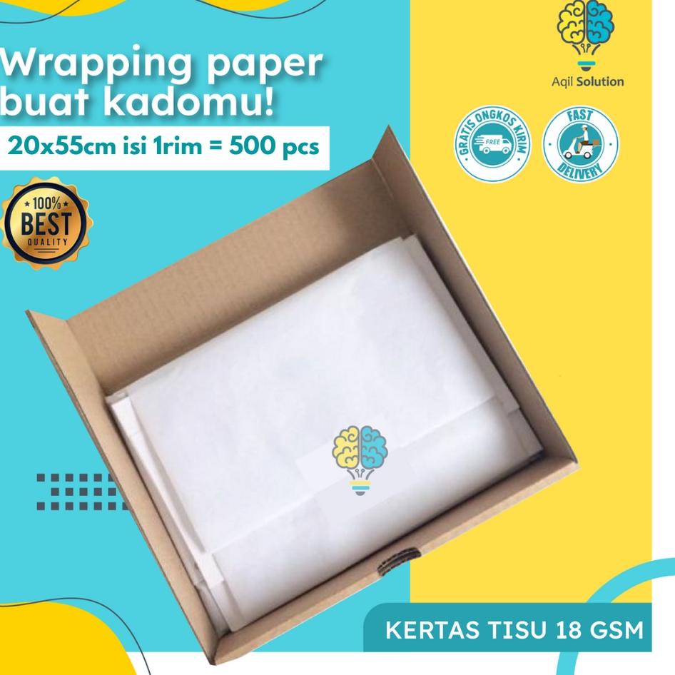 

Top Shipment (20x55cm, 1 rim = 500pcs) Kertas Tisu Packing 18gsm Hampers baju sepatu tas dll