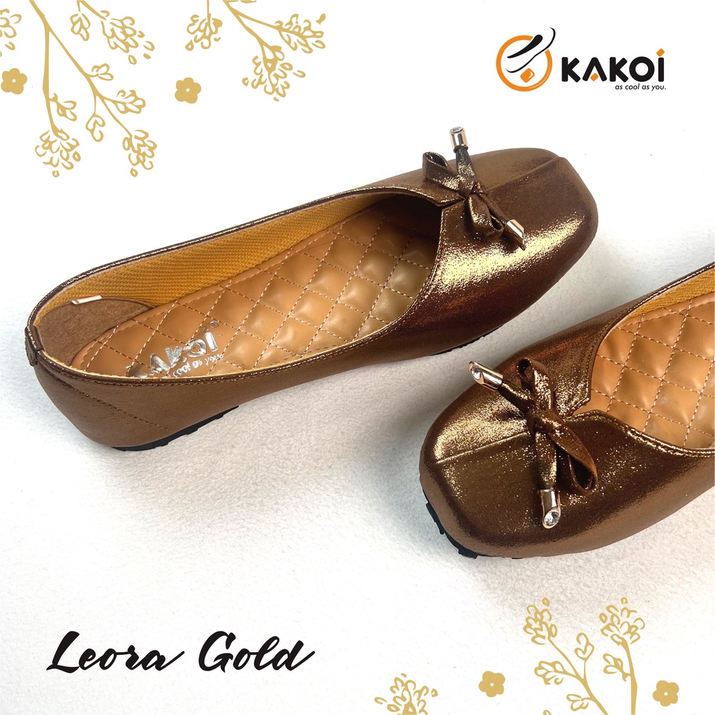 FLAT SHOES WANITA KAKOI LEORA GOLD