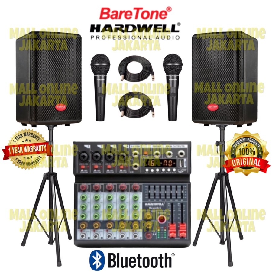 Paket Sound system Cafe Baretone 10 inch Speaker aktif live musik